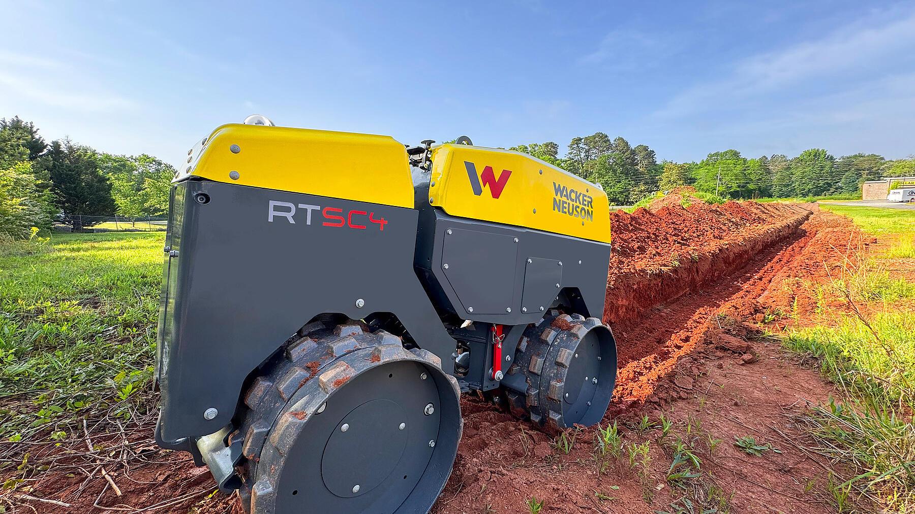 Rodillo para zanjas RTD-SC4 en una obra