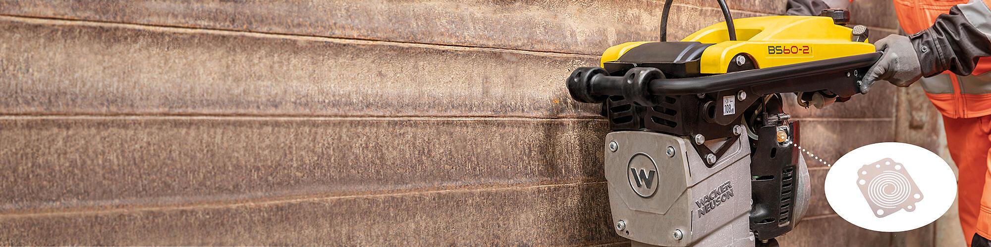 Apisonadores de dos tiempos BS60-2 en acción